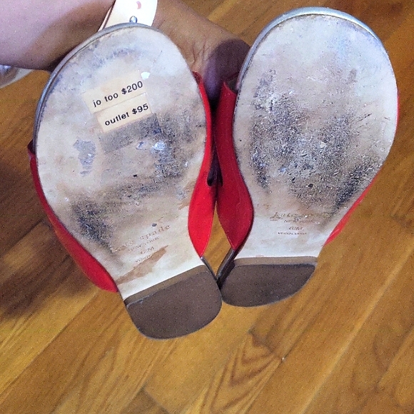 Kate Spade Red Patent Leather Cut-out Sandals! - Picture 8 of 9